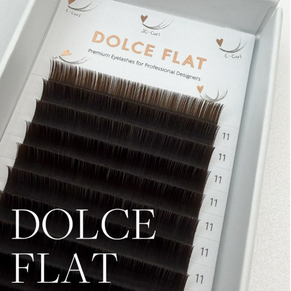 Dolce Flat Lash Extensions – Dark Brown | 16 Lines