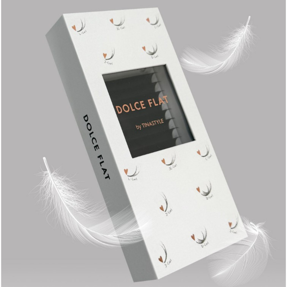 Dolce Flat Lash Extensions – Black | 16 Lines