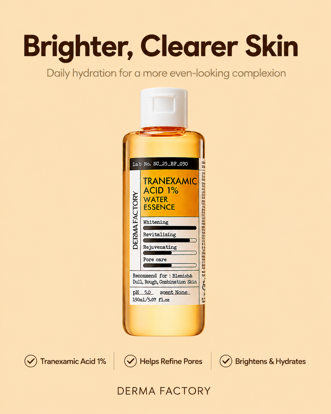 [1+1] DERMA FACTORY Tranexamic Acid 1% Water Essence 150ml