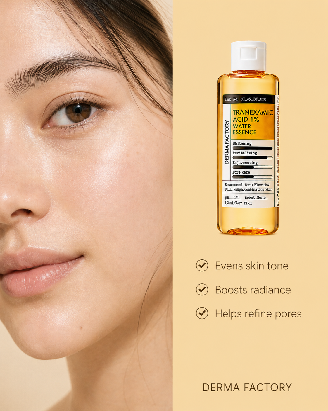 [1+1] DERMA FACTORY Tranexamic Acid 1% Water Essence 150ml