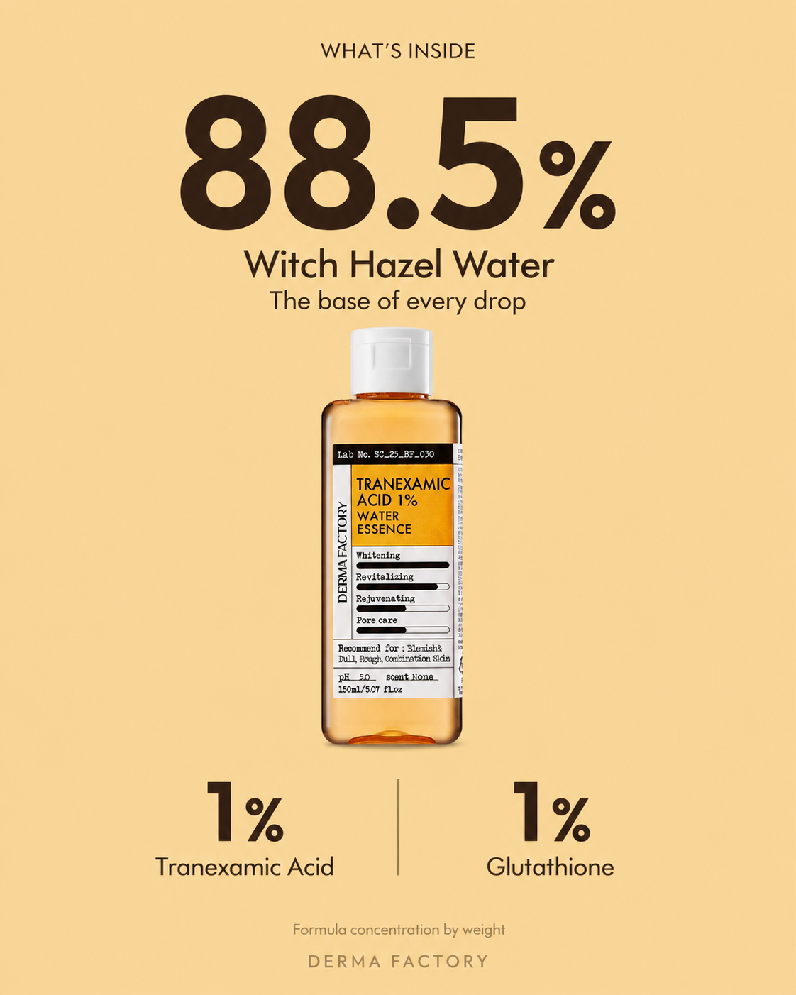 [1+1] DERMA FACTORY Tranexamic Acid 1% Water Essence 150ml