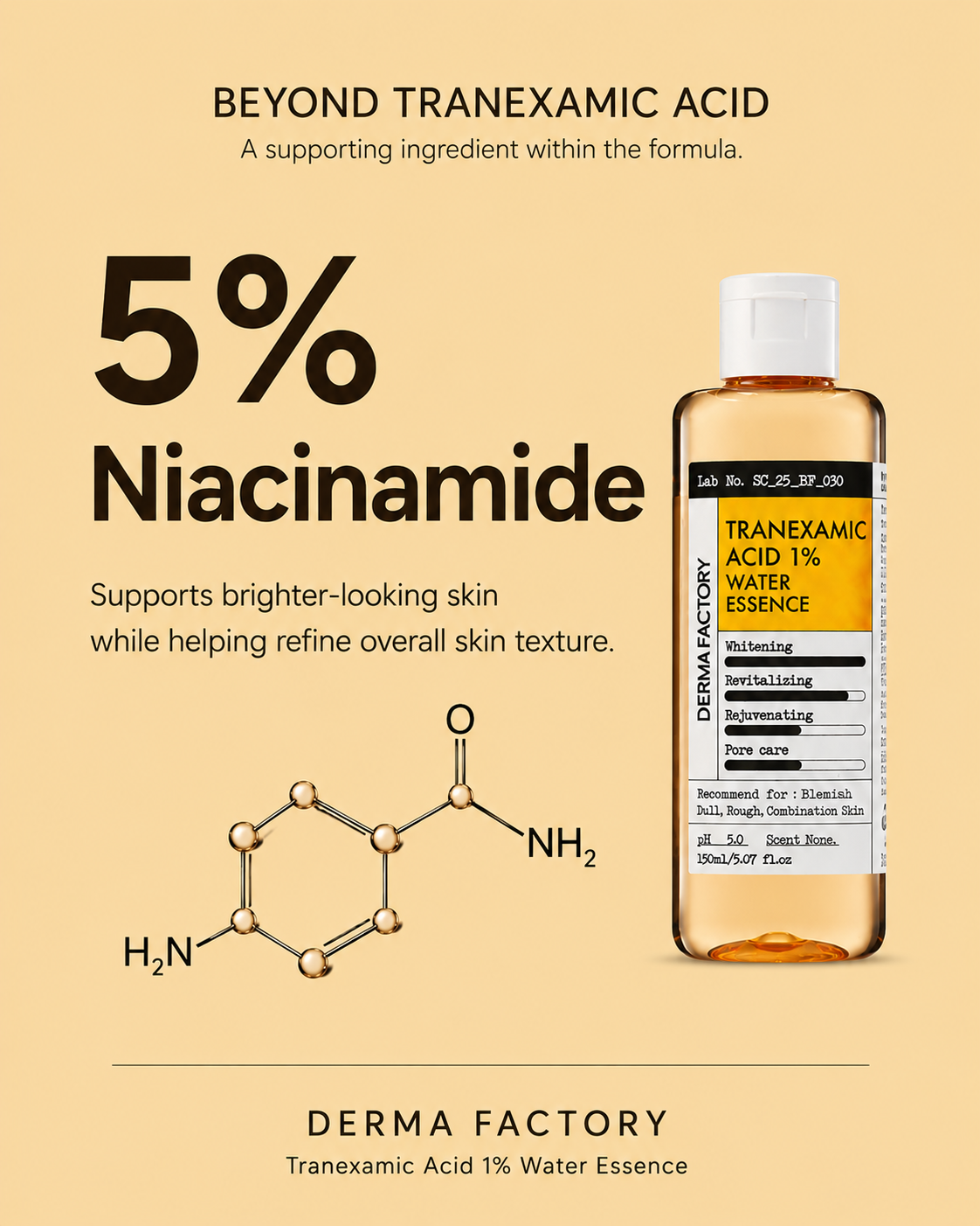 [1+1] DERMA FACTORY Tranexamic Acid 1% Water Essence 150ml